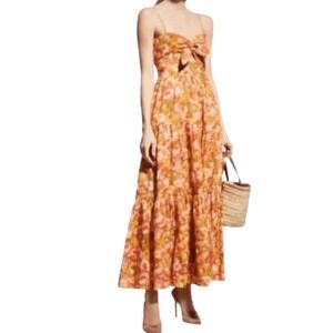 House of Harlow Linen Maxi Dress Womans Large Boho Cottagecore Tomatogirl earthy